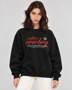 Outlaw Cowboy Crewneck Sweatshirt — Black