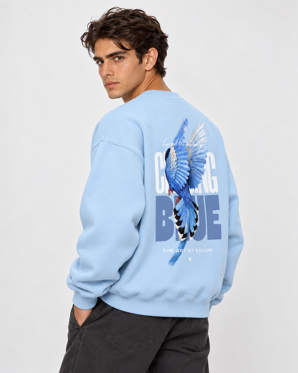 Free Spirit Crewneck Sweatshirt — Baby Blue
