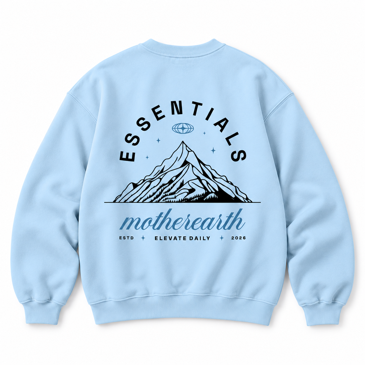 Mother Earth Crewneck Sweatshirt — Baby Blue