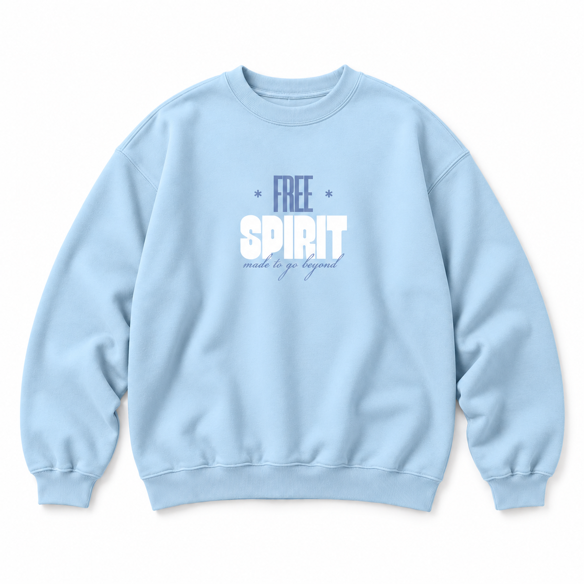 Free Spirit Crewneck Sweatshirt — Baby Blue