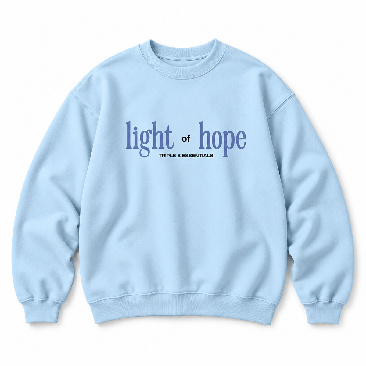 Light of Hope Crewneck Sweatshirt — Baby Blue