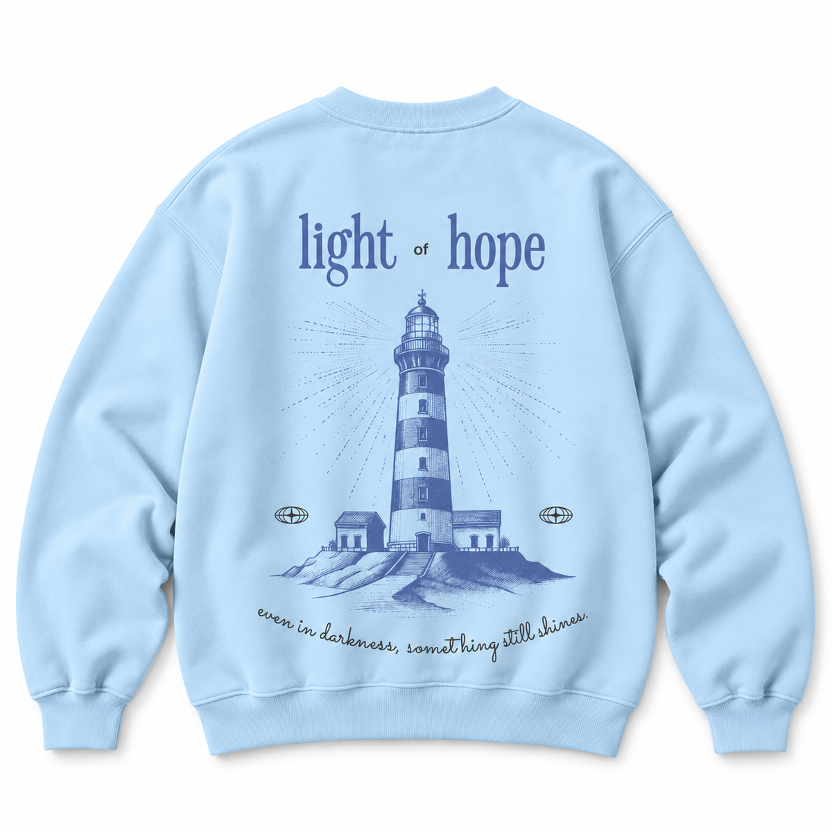 Light of Hope Crewneck Sweatshirt — Baby Blue