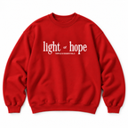 Light of Hope Crewneck Sweatshirt — Red