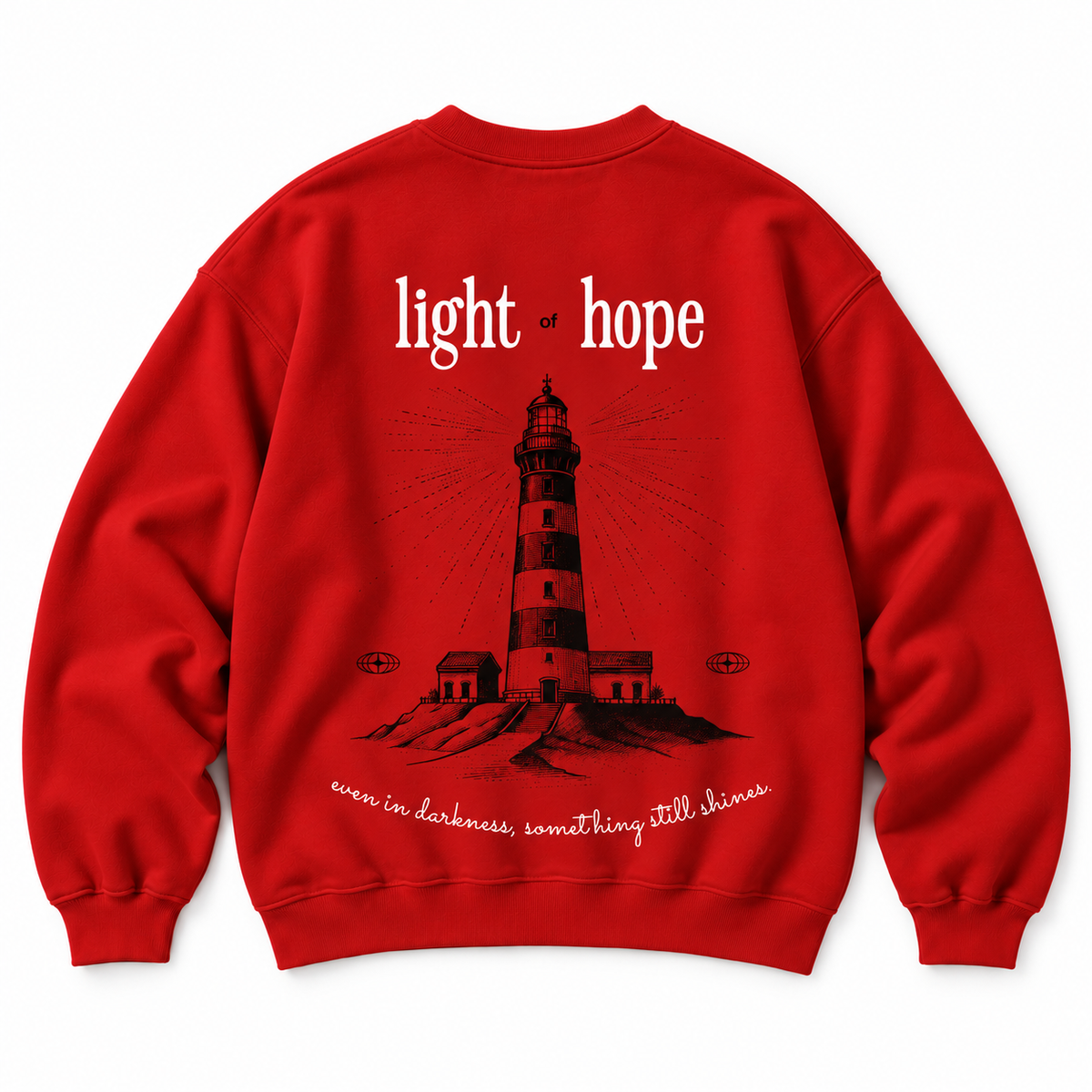 Light of Hope Crewneck Sweatshirt — Red