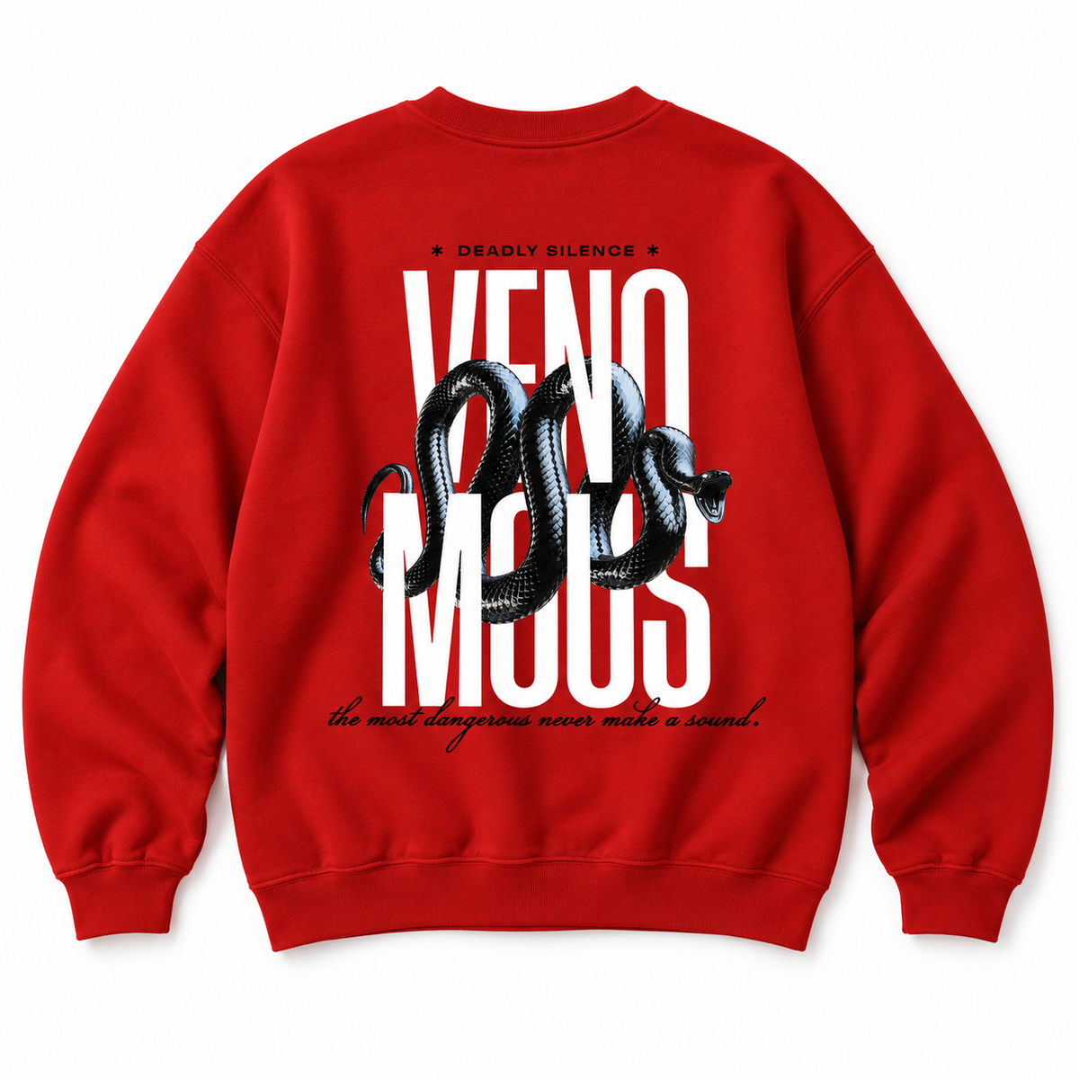 Silent Threat Crewneck Sweatshirt — Red