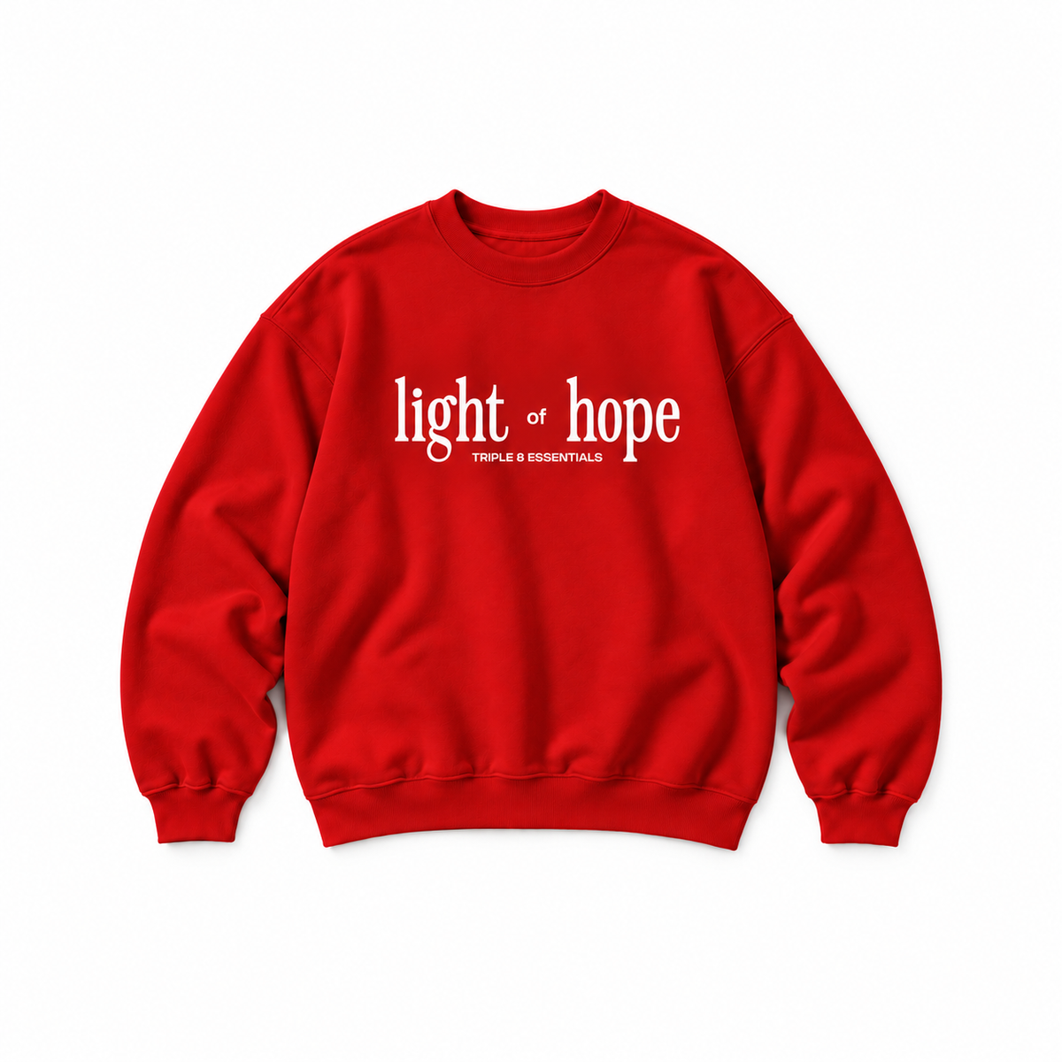 Light of Hope Crewneck Sweatshirt — Red