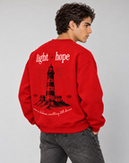 Light of Hope Crewneck Sweatshirt — Red