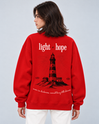 Light of Hope Crewneck Sweatshirt — Red