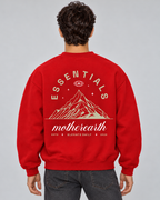 Mother Earth Crewneck Sweatshirt — Red