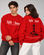 Light of Hope Crewneck Sweatshirt — Red