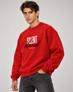 Silent Threat Crewneck Sweatshirt — Red