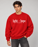 Light of Hope Crewneck Sweatshirt — Red