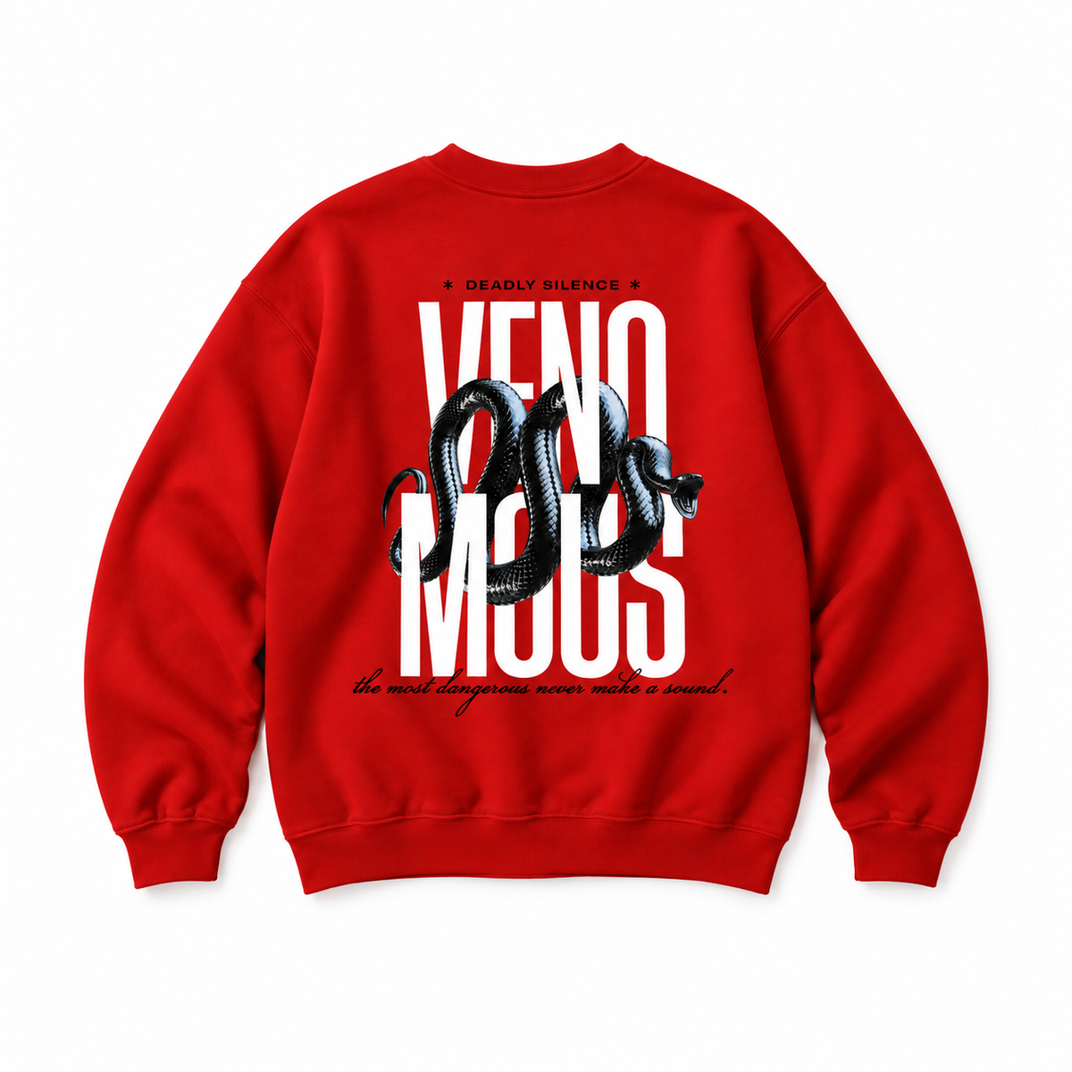 Silent Threat Crewneck Sweatshirt — Red