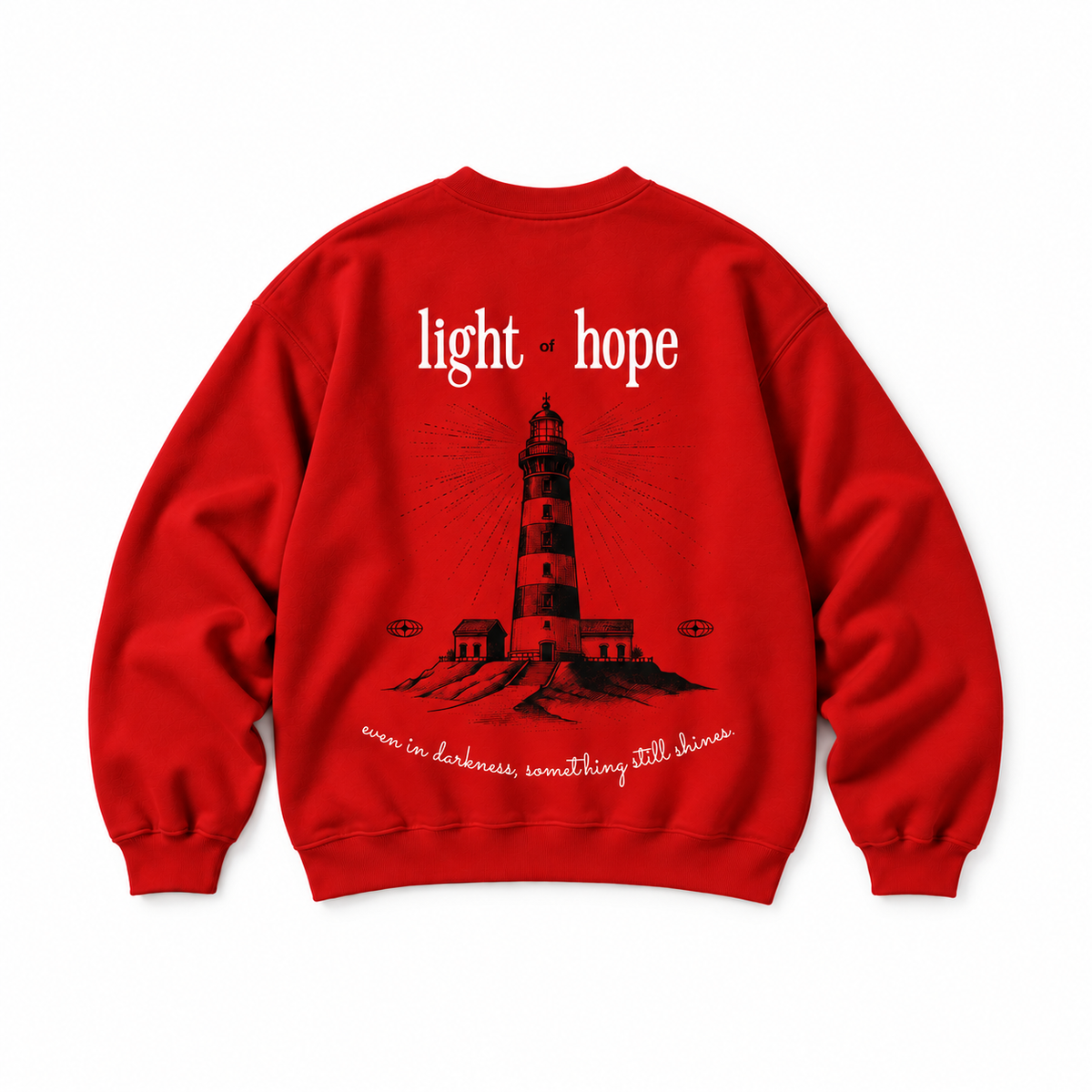Light of Hope Crewneck Sweatshirt — Red