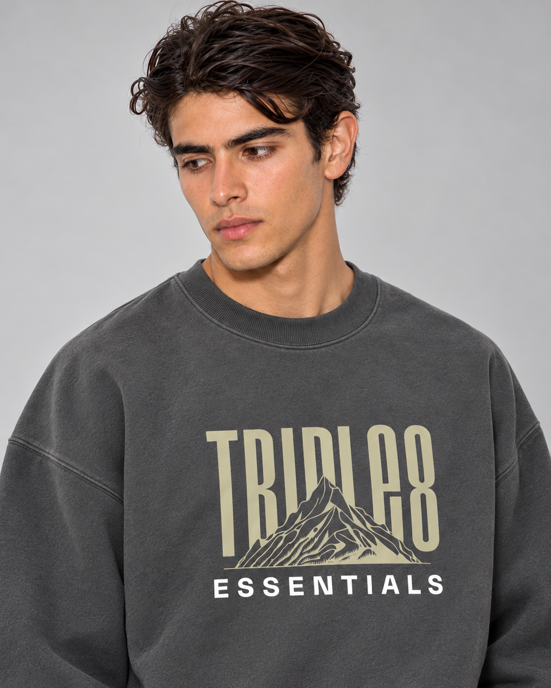 Mother Earth Crewneck Sweatshirt — Charcoal
