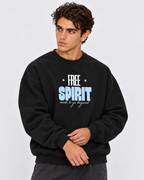 Free Spirit Crewneck Sweatshirt — Black