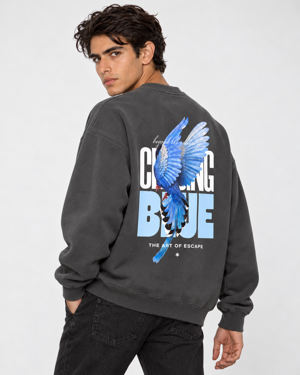 Free Spirit Crewneck Sweatshirt — Charcoal