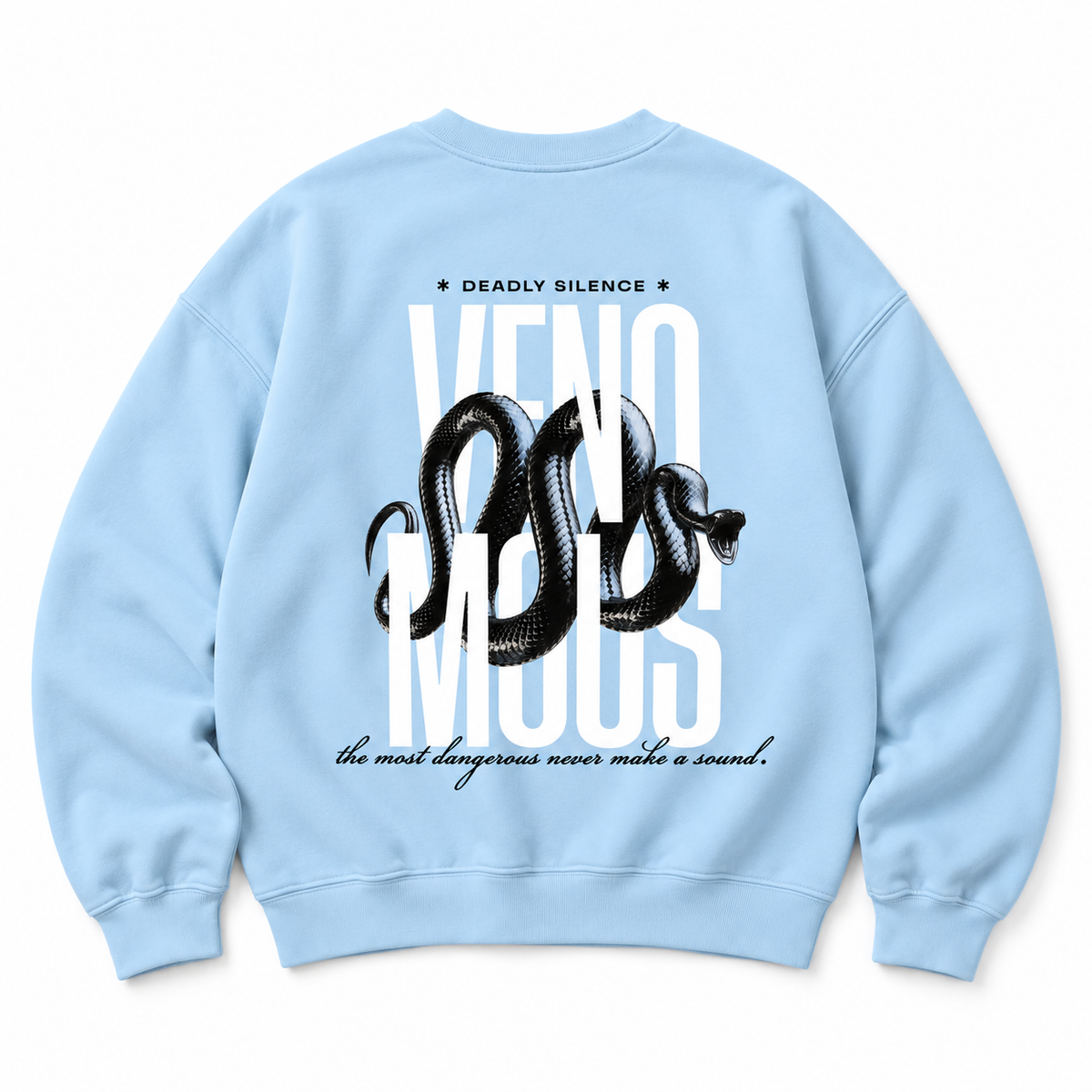 Silent Threat Crewneck Sweatshirt — Baby Blue